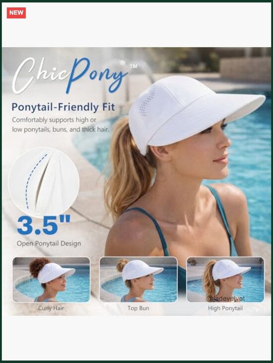 Cooling Wide Brim Sun Hat for Women with Ponytail Hole UPF 50+ Packable Golf main image 5